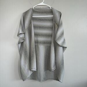 Anthropologie Fiets Voor 2 Open Front Draped Cardigan Kimono Sweater M/L Gray